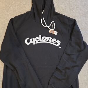 Bella Canvas Black Iowa State Hoodie with White Cyclones Script